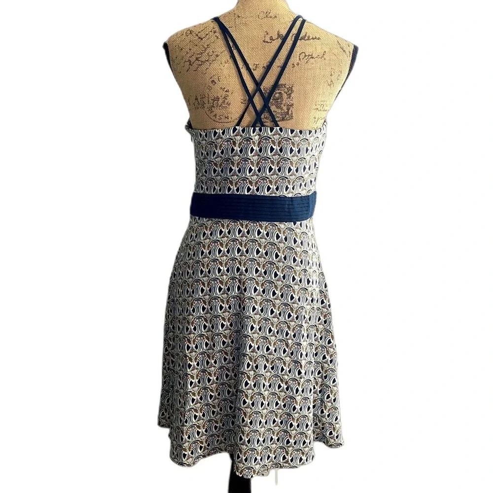 Liberty of London for Target A-Line Sundress Navy‎ Blue Floral Ruffle Size 6